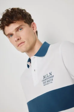 Polo rayas manga corta