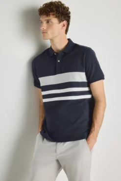 Polo rayas manga corta