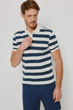 Polo rayas manga corta