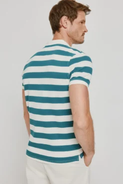 Polo rayas manga corta