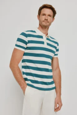 Polo rayas manga corta