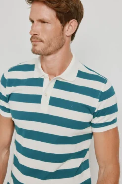 Polo rayas manga corta