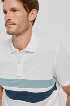 Polo rayas manga corta