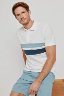 Polo rayas manga corta