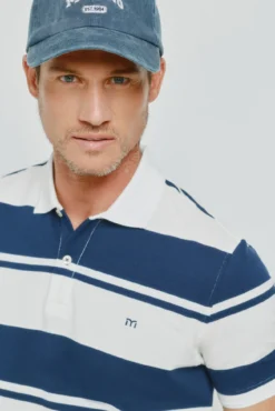 Polo rayas manga corta