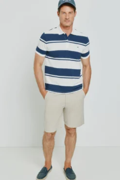 Polo rayas manga corta