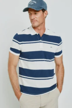 Polo rayas manga corta