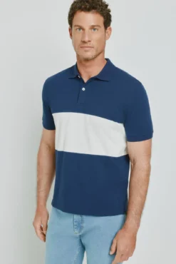 Polo rayas manga corta