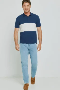 Polo rayas manga corta
