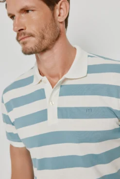 Polo rayas manga corta