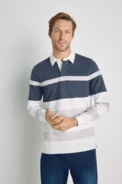 Polo rayas manga larga