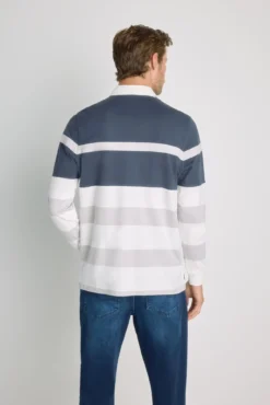 Polo rayas manga larga