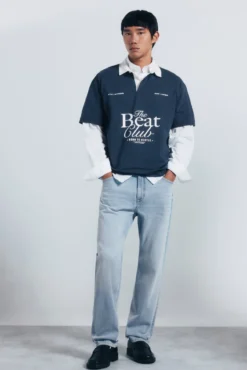 Polo rugby textos boxy fit