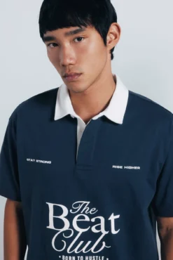 Polo rugby textos boxy fit