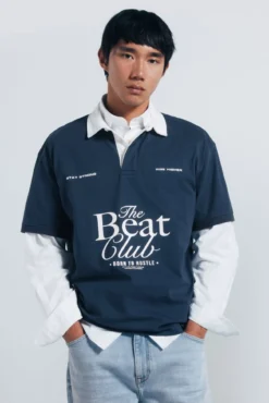 Polo rugby textos boxy fit