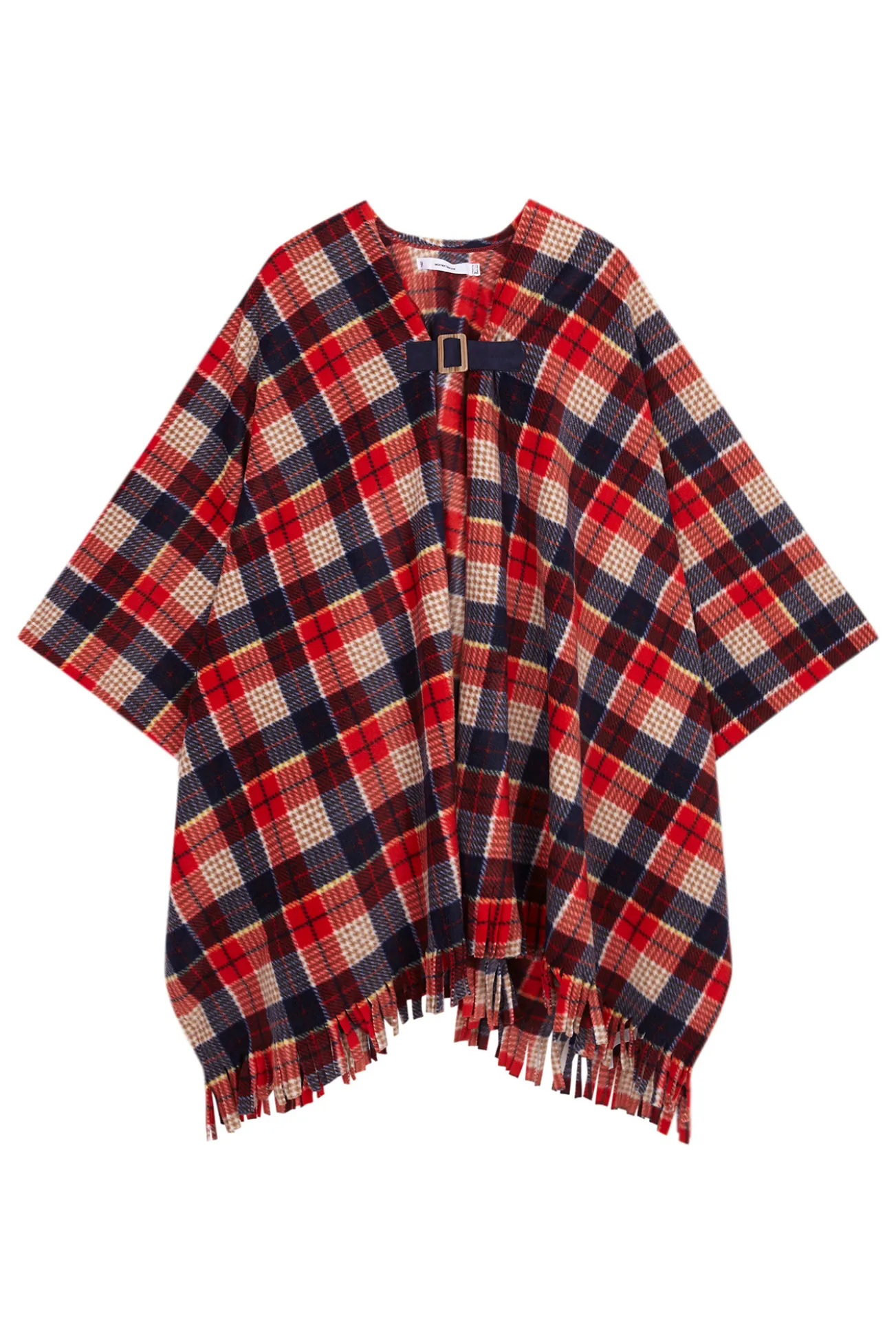 Poncho capa polar cuadros