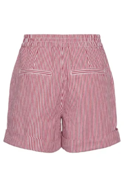 Short denim estampado a rayas