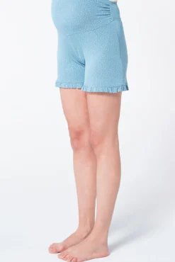 Short pijama maternity estampado volantes