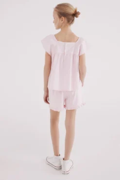 Short rayas oxford niña
