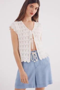 Shorts cinturón tencel