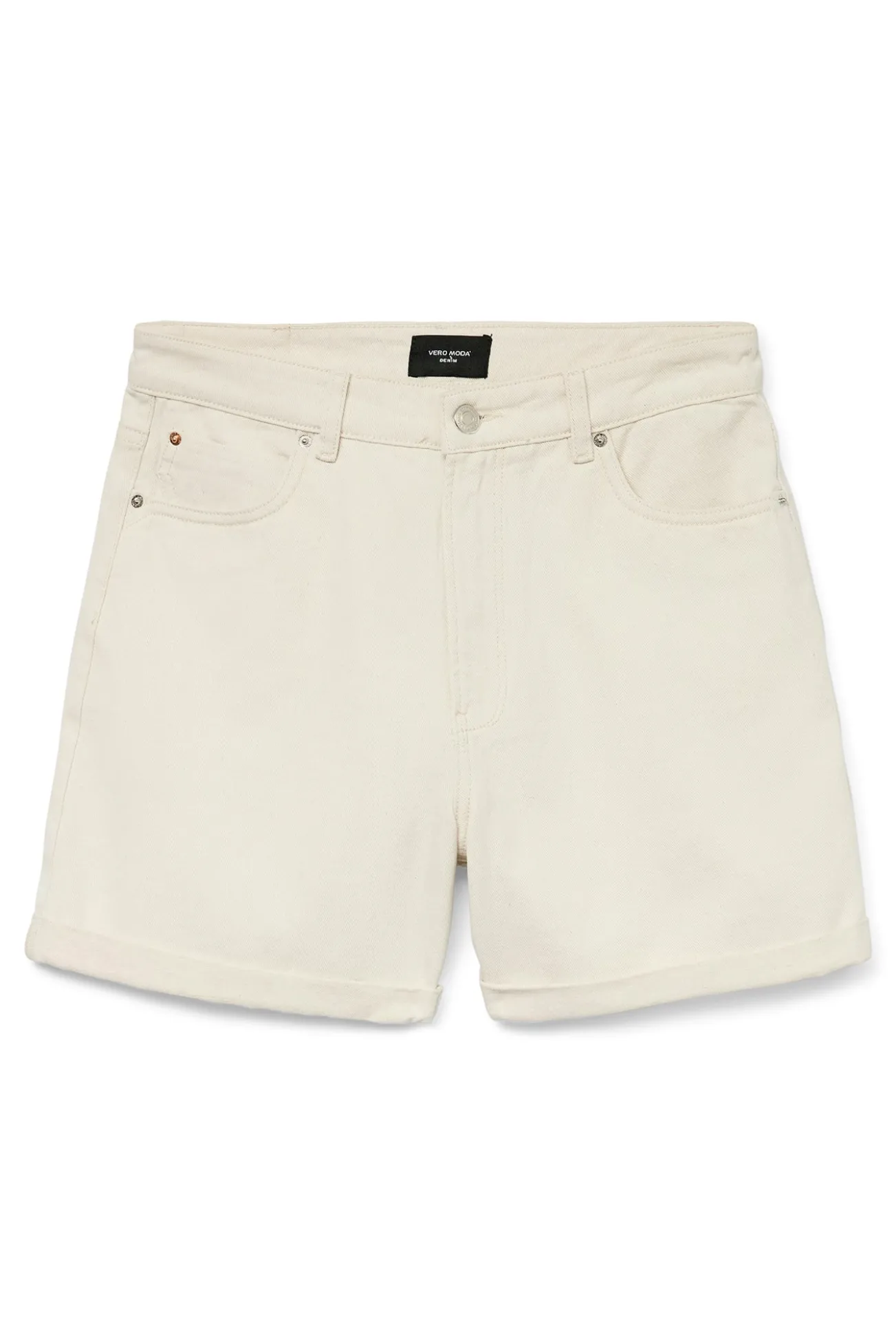 Shorts denim con dobladillo