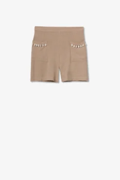 Shorts de punto con apliques