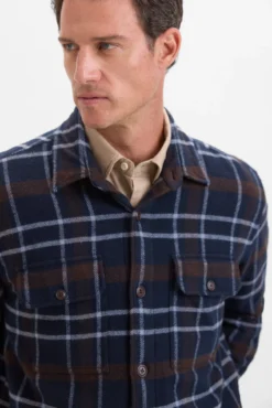 Sobrecamisa acolchada cuadros