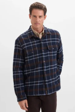 Sobrecamisa acolchada cuadros