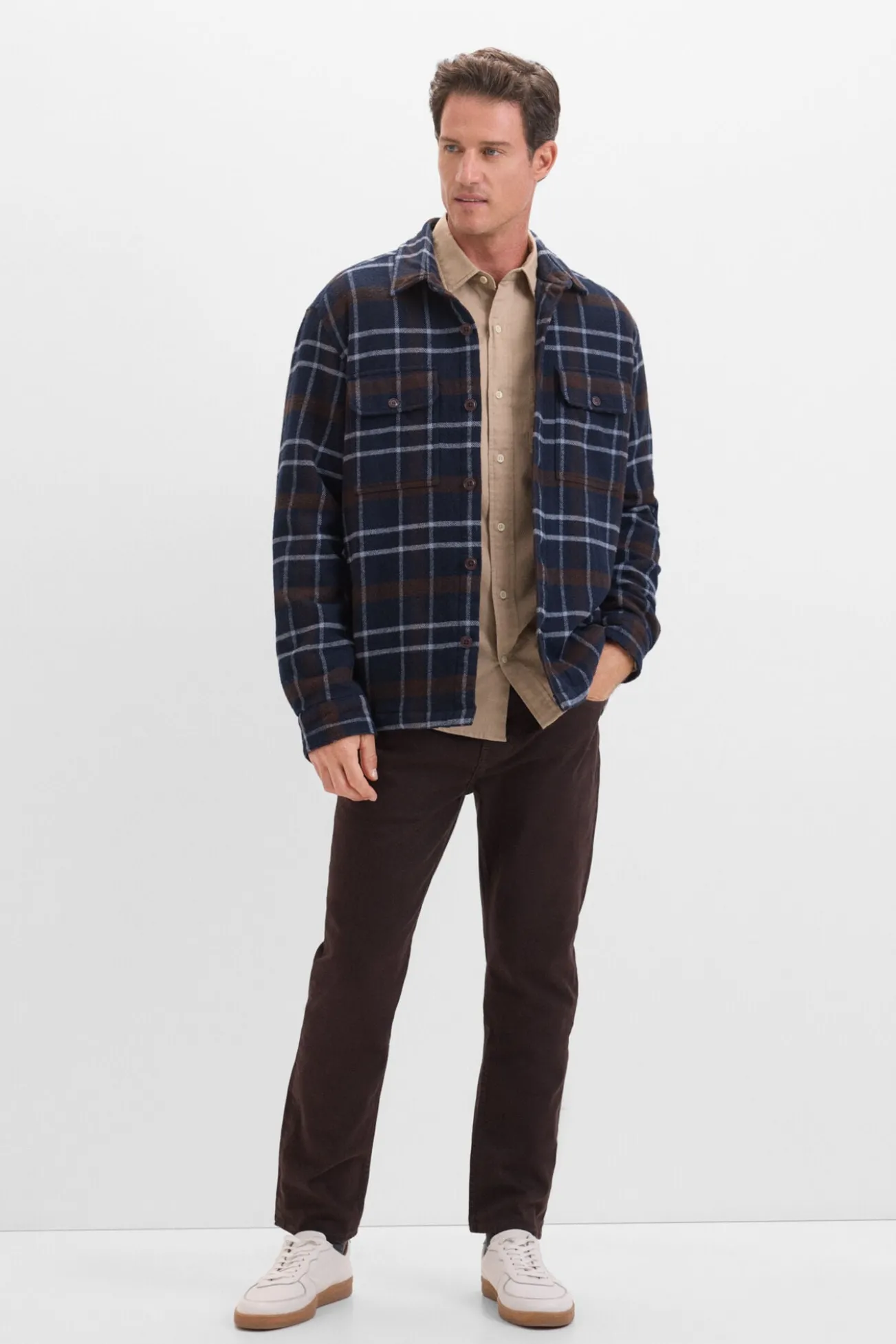 Sobrecamisa acolchada cuadros