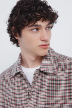 Sobrecamisa cuadro inglesado overshirt