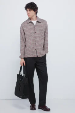 Sobrecamisa cuadro inglesado overshirt
