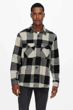 Sobrecamisa de cuadros regular fit