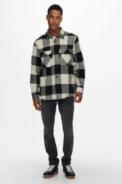 Sobrecamisa de cuadros regular fit
