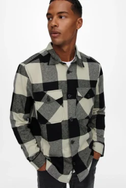 Sobrecamisa de cuadros regular fit