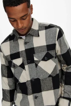 Sobrecamisa de cuadros regular fit