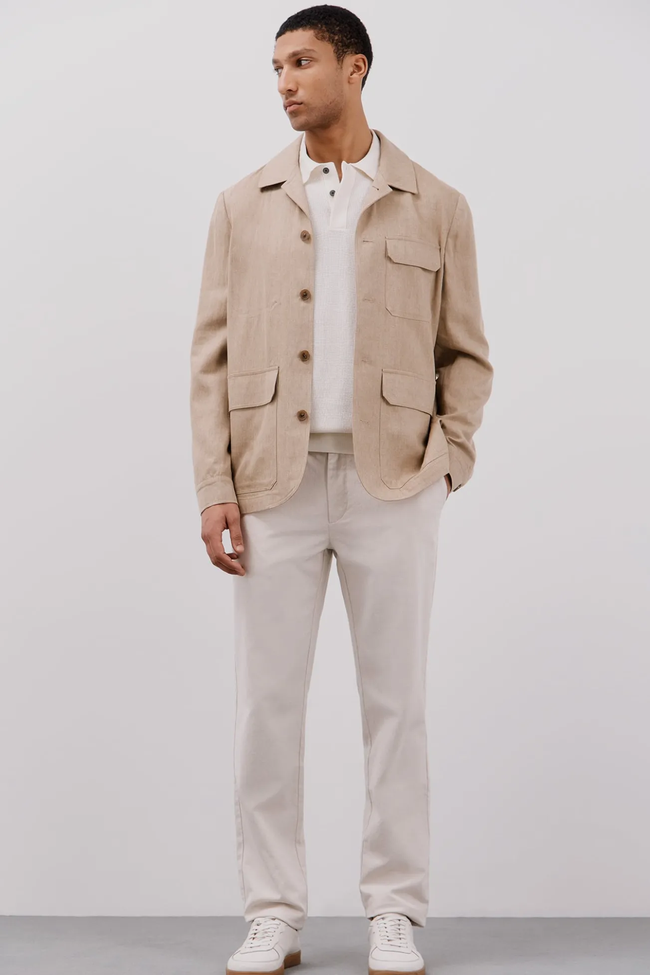 Sobrecamisa lino y tencel