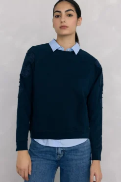 Sudadera bordados flores