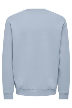 Sudadera básica con cuello redondo