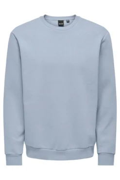 Sudadera básica con cuello redondo