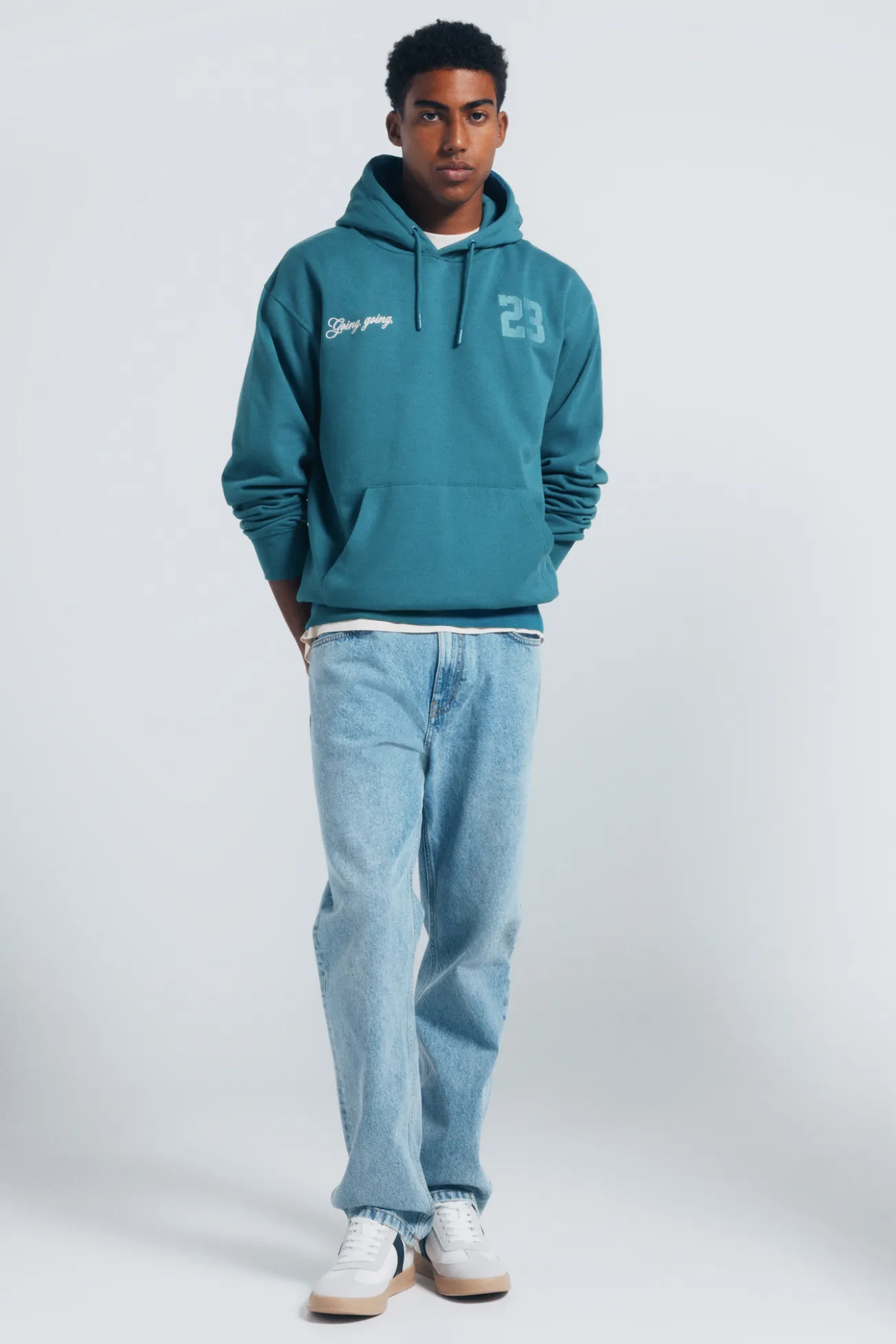 Sudadera capucha estampado baseball