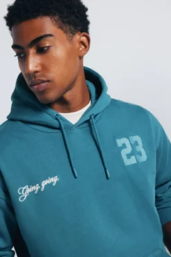 Sudadera capucha estampado baseball