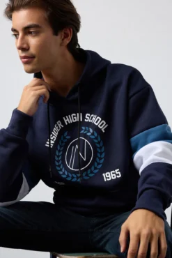 Sudadera Con Capucha Color Block