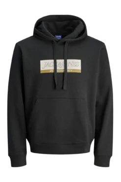 Sudadera con capucha y logo frontal