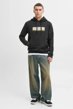 Sudadera con capucha y logo frontal