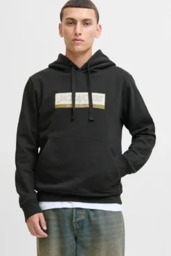 Sudadera con capucha y logo frontal
