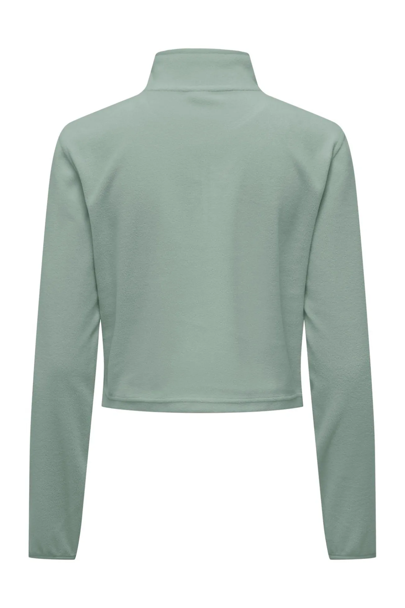 Sudadera corta con cuello con cremallera