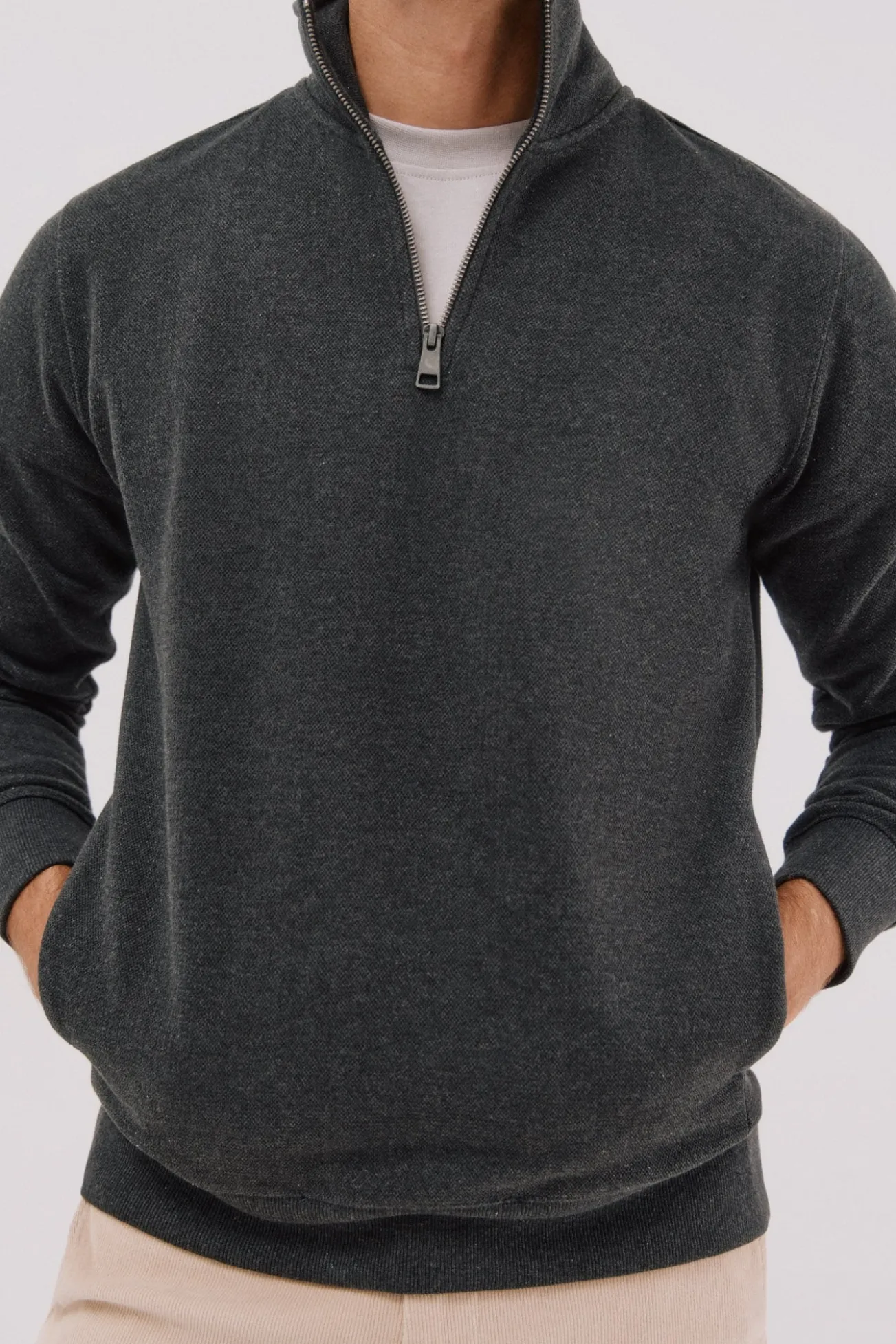 Sudadera cuello cremallera