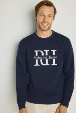 Sudadera cuello redondo con logo
