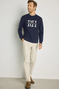 Sudadera cuello redondo con logo