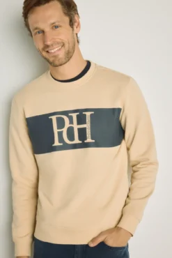 Sudadera cuello redondo con logo